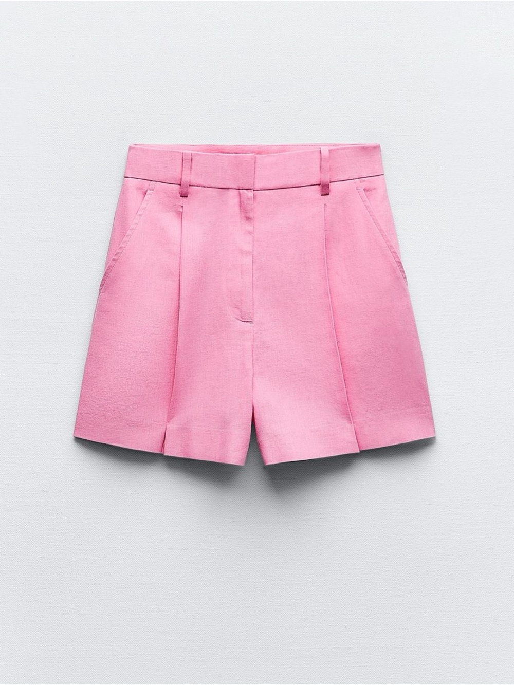 ZARA pink High-Waist Tailored Women’s Shorts